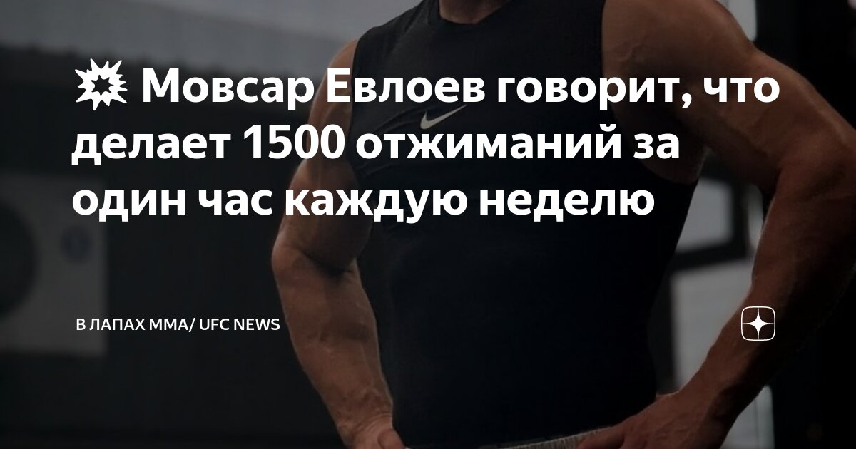 Preview Мовсар Евлоев утверждает, что еженедельно делает 1500 отжиманий за час – фанаты UFC сомневаются