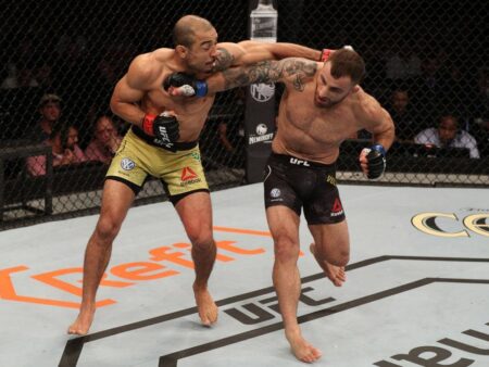 Жозе Альдо удерживает три главных рекорда UFC в полулегком весе, которые Александр Волкановски еще может превзойти