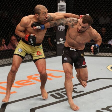 Жозе Альдо удерживает три главных рекорда UFC в полулегком весе, которые Александр Волкановски еще может превзойти