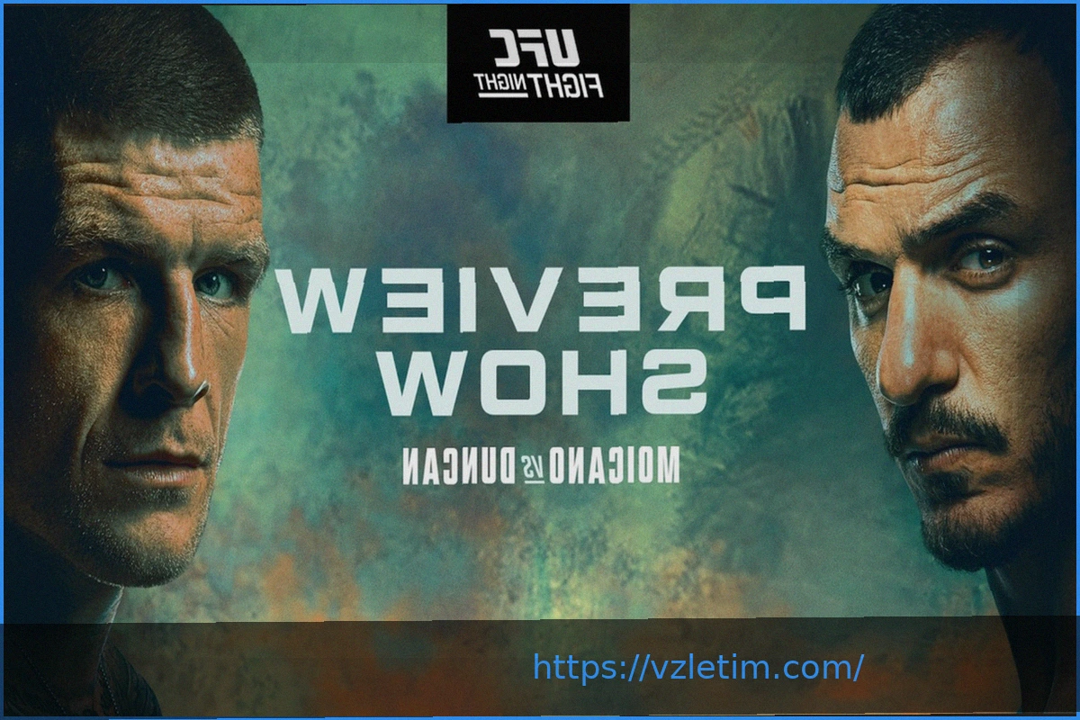 Preview UFC Vegas 115: Мойкано против Дункана – Кард, Коэффициенты и Время начала