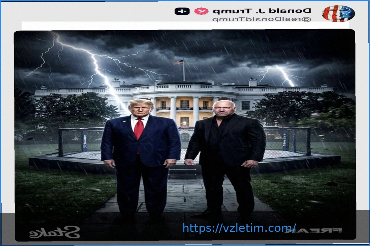 Preview Трамп опубликовал на лужайке Белого дома видео боя UFC, сгенерированное ИИ