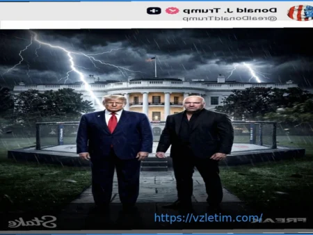 Трамп опубликовал на лужайке Белого дома видео боя UFC, сгенерированное ИИ