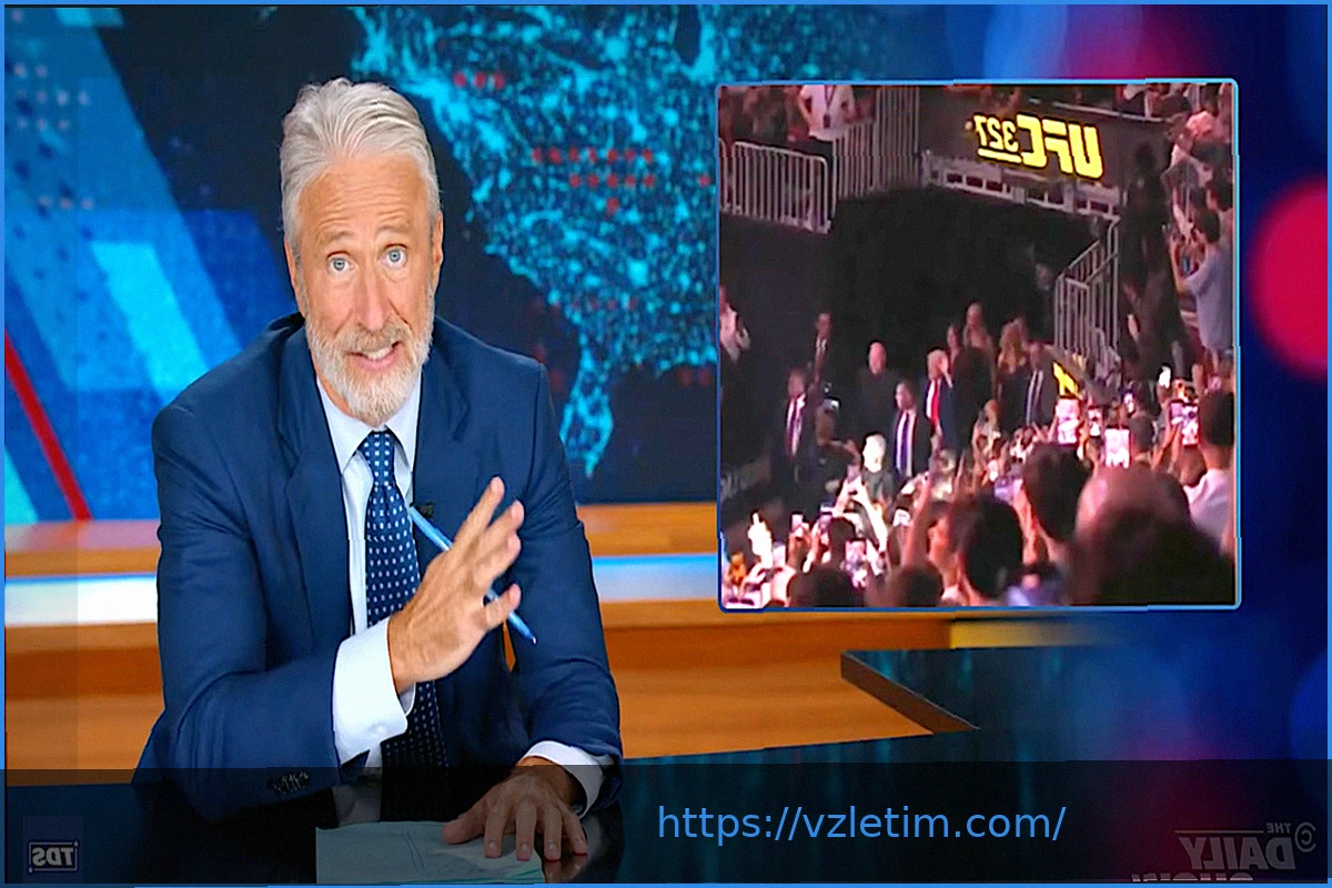 Preview Джон Стюарт раскритиковал Трампа за посещение боя UFC во время переговоров с Ираном