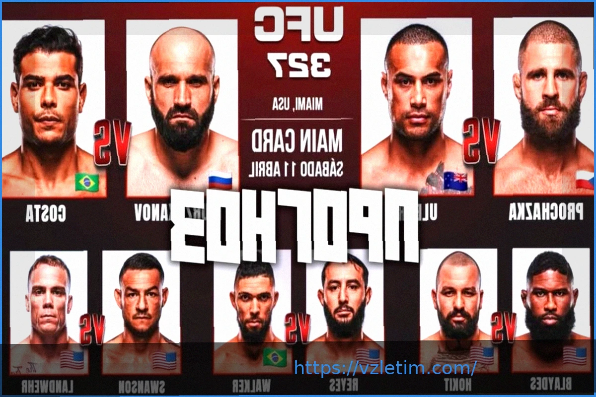 Preview Противостояние Иржи Прохазки и Карлоса Улберга на UFC 327: время боя, выхода на ринг, трансляция