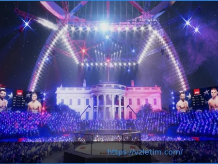UFC в Белом доме: грандиозная 27-метровая инсталляция