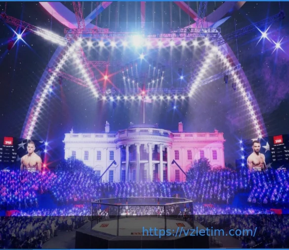UFC в Белом доме: грандиозная 27-метровая инсталляция
