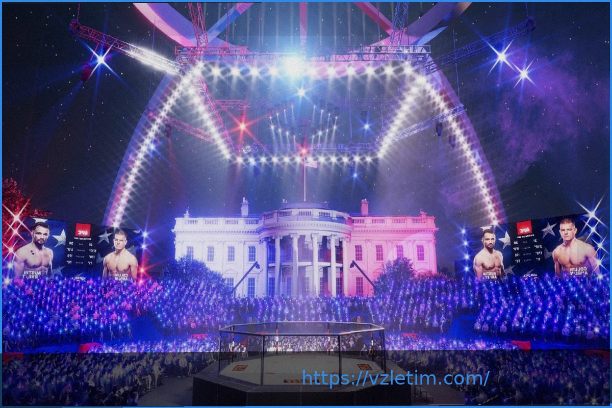 Preview UFC в Белом доме: грандиозная 27-метровая инсталляция