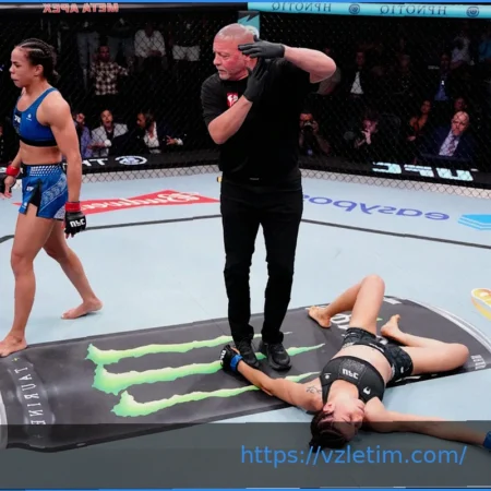 UFC Vegas 115: ‘Золотая Девочка’ Выдала Нокаут Коленом в Прыжке, Ставший Ярчайшим Моментом