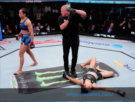 UFC Vegas 115: ‘Золотая Девочка’ Выдала Нокаут Коленом в Прыжке, Ставший Ярчайшим Моментом